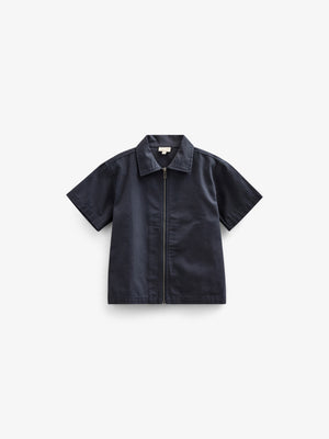 Canvas Shirt Jacket with Zipper - Tween - Navy | 101127 Isack