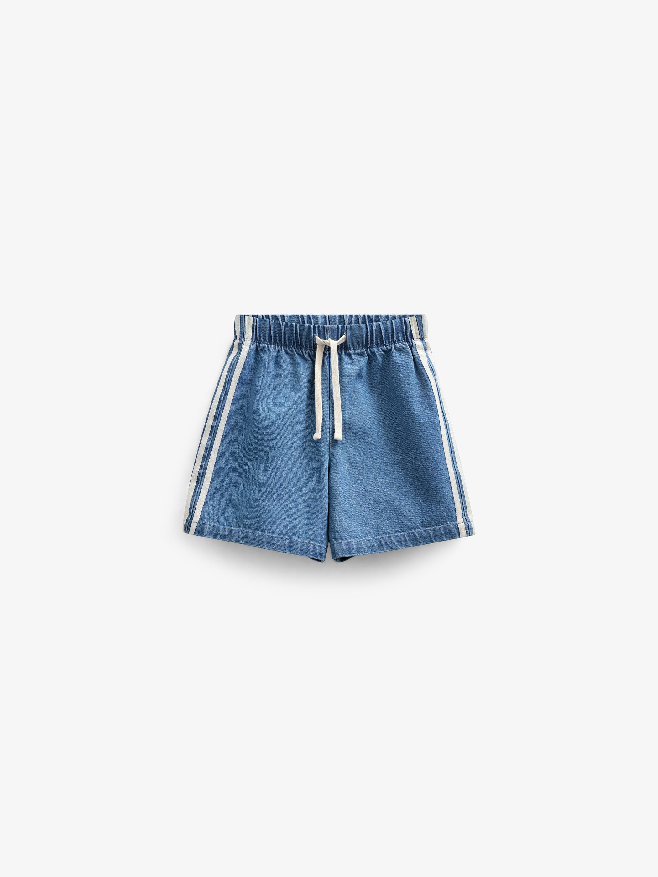 Baggy Denim Shorts with Tape - Kids - Blue Denim | 101142 Callum