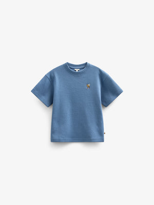 Waffle T-shirt - Kids - Dusty Blue | 101150 Evan