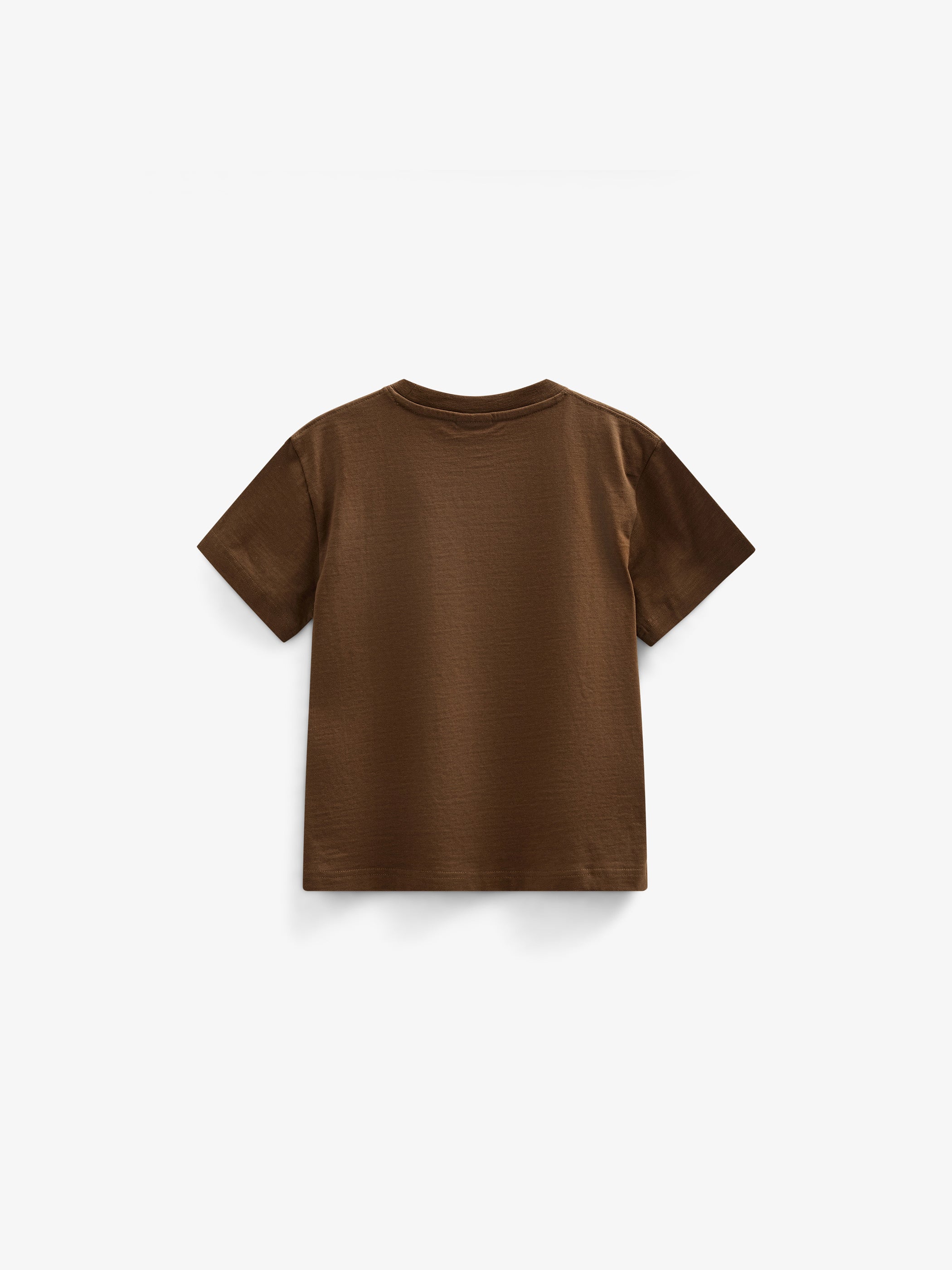Slub jersey Embroidery T-shirt - Tween - Dark Brown | 101158 Villum