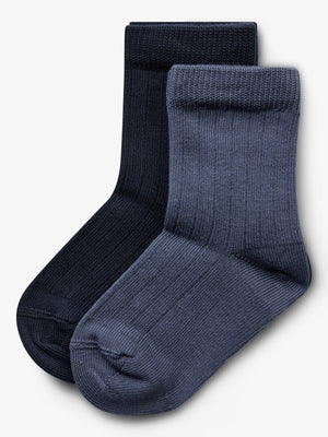 Socks 2-pack - Little - Navy/Vintage Blue