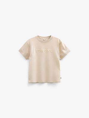 Slub jersey Embroidery T-shirt - Tween - Off White | 101160 Villum