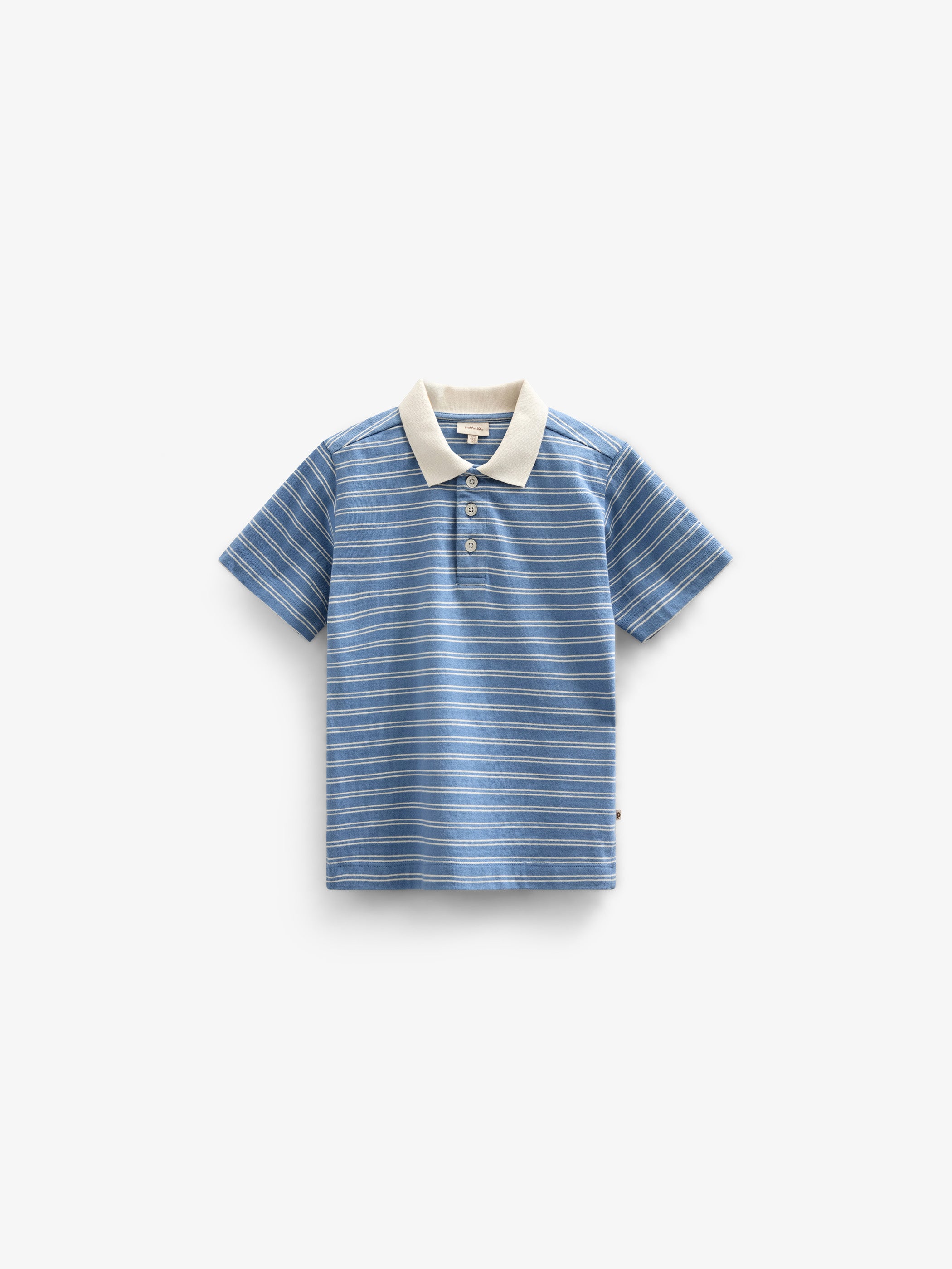 Striped Jersey Poloshirt - Tween - Dusty Blue | 101176 Otto