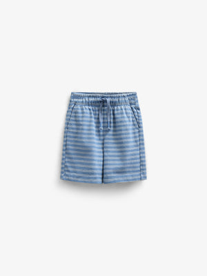 Striped Jersey Shorts - Kids - Dusty Blue | 101183 Otto