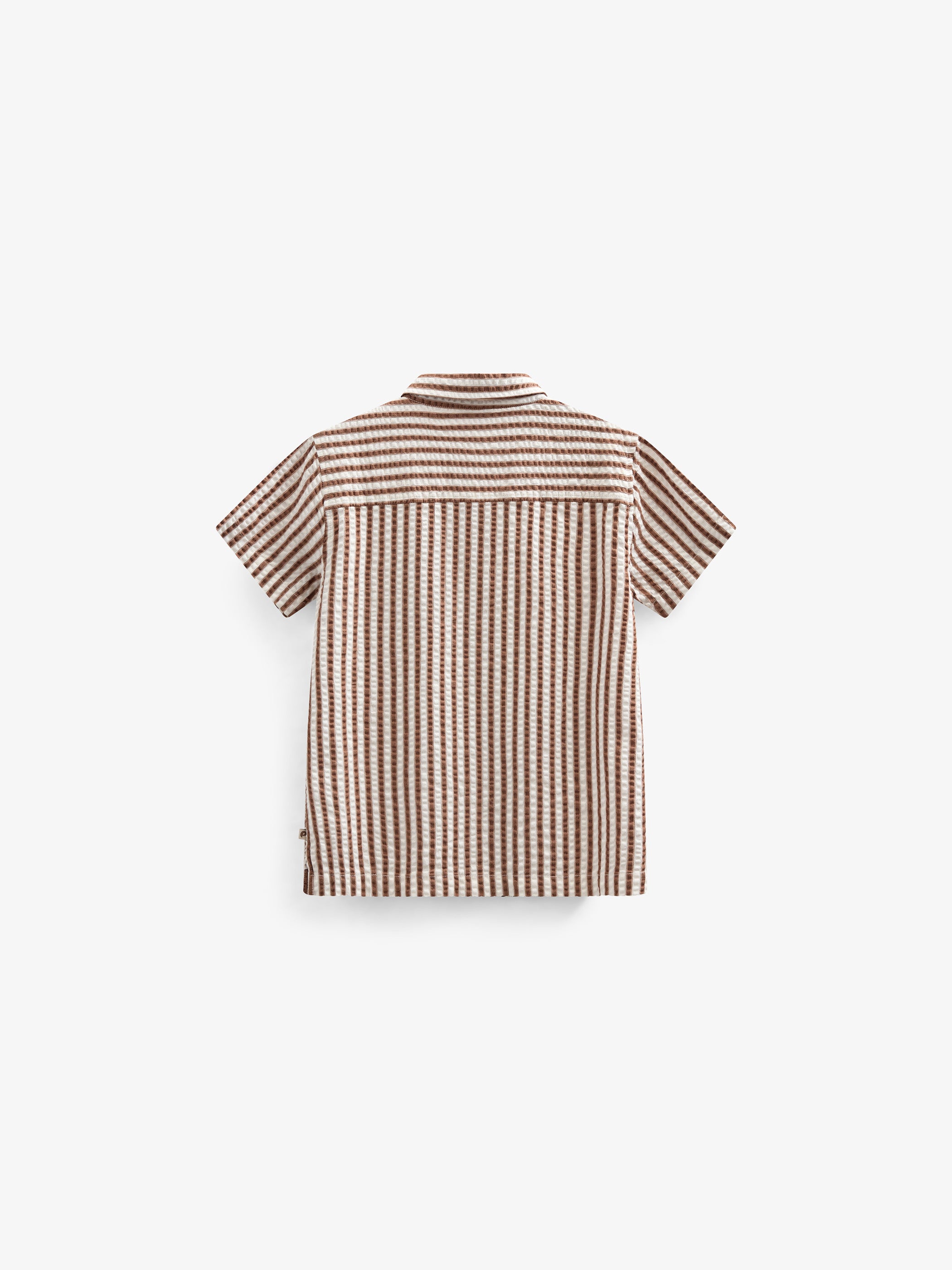 Striped Seersucker Shirt - Kids - Brown | 101185 Frank