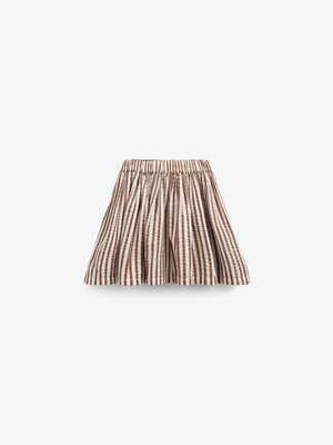 Striped Seersucker Skirt - Kids - Brown | 101193 Nadia