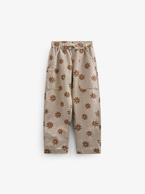 Printed Cotton Trousers - Kids - Sand | 101207 Molly