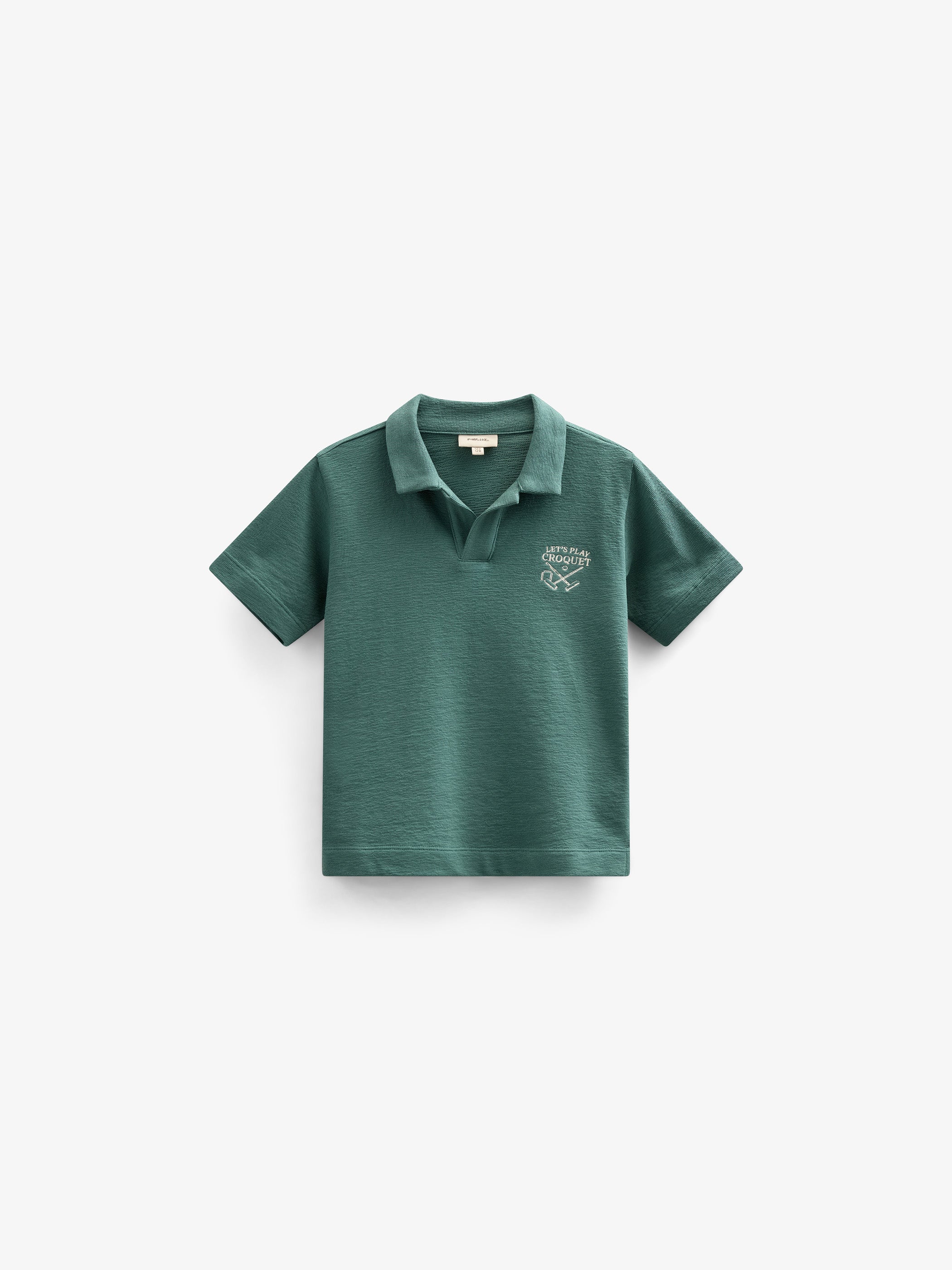 Textured Jersey Polo T-shirt - Tween - Tropical Green | 101216 Sonny