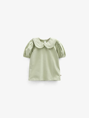 Jersey Blouse with Collar - Tween - Powder Green | 101280 Nini