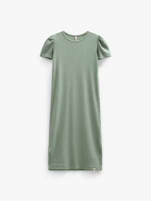 Modal Rib Long T-shirt Dress - Tween - Dusty Green | 101295 Lottie
