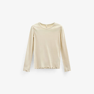 Modal Rib Long Sleeved T-shirt - Tween - OffWhite | 101313 Lottie