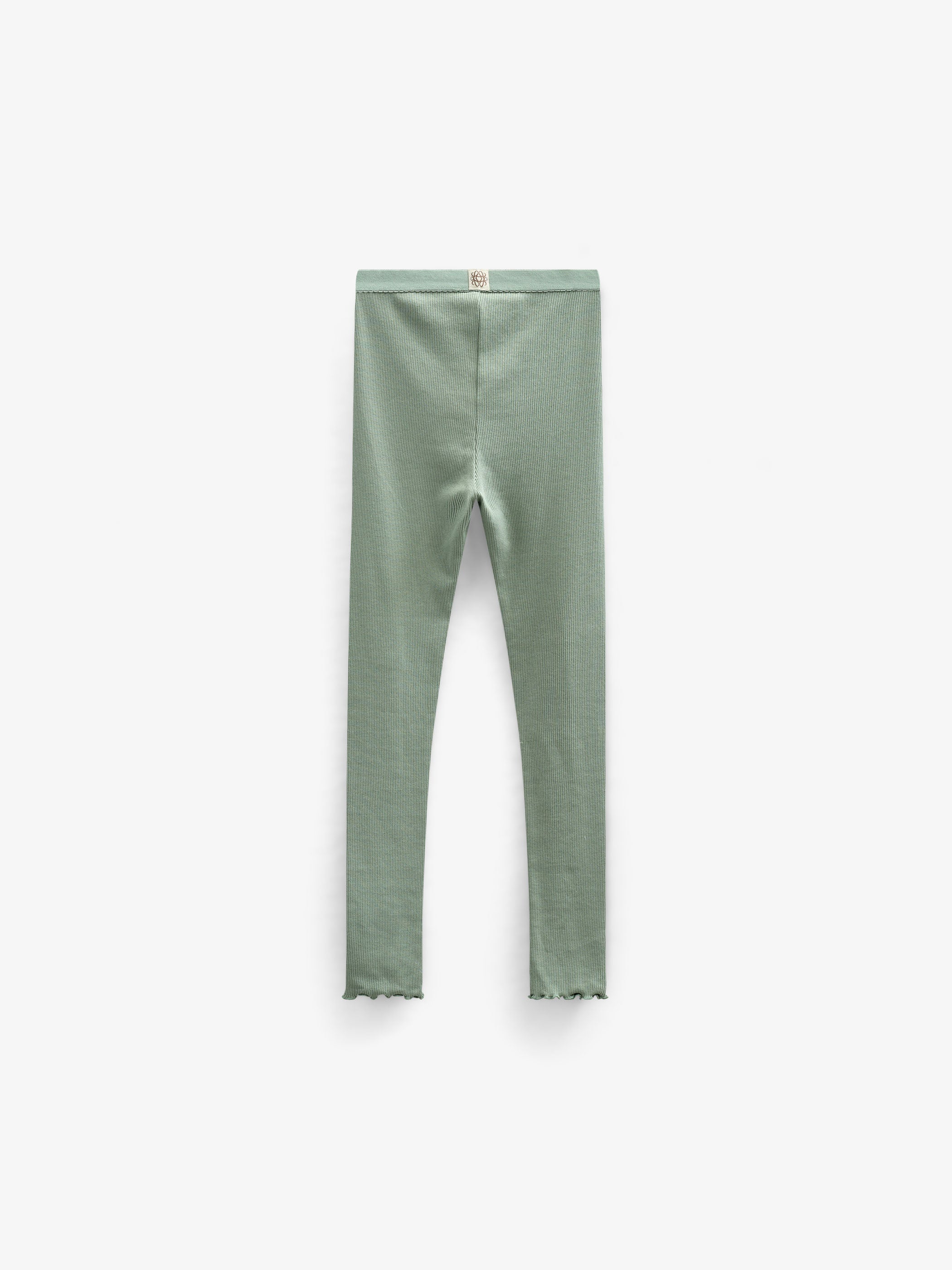 Modal Rib Leggings - Kids - Dusty Green | 101326 Lottie