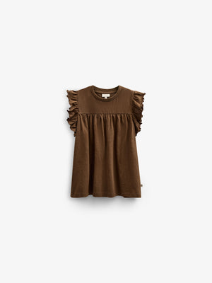 Jersey Blouse - Kids - Dark Brown | 101332 Lucia
