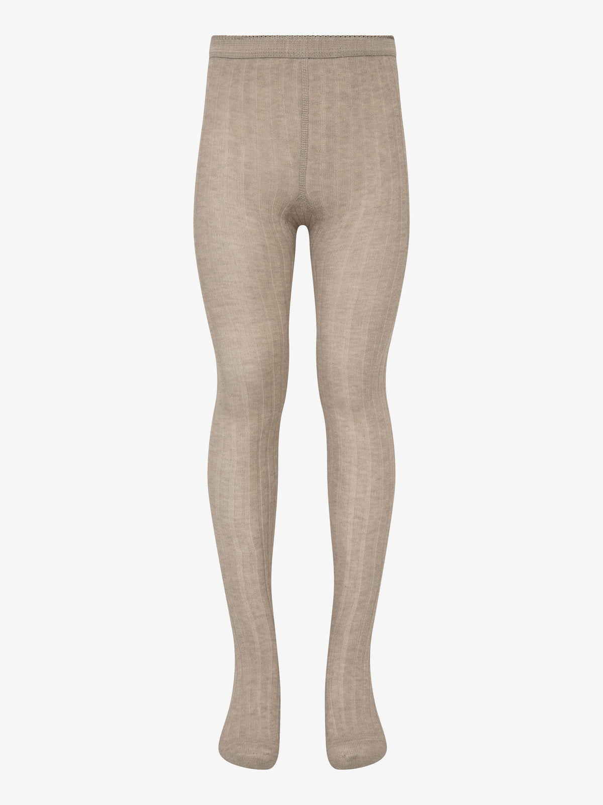 MP Cotton Rib Tights - Kids - Light Brown Melange | 101395 MP Cotton Rib tights