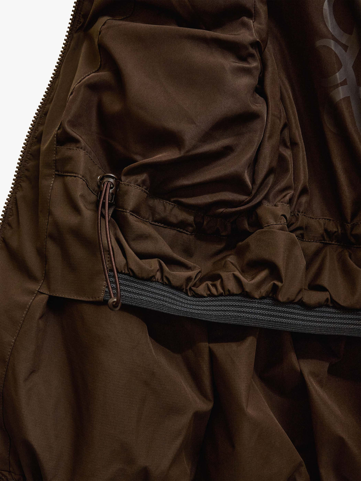 Winter Puffer Jacket with Drawstring - Kids - Dark Brown | 101413 Elenor