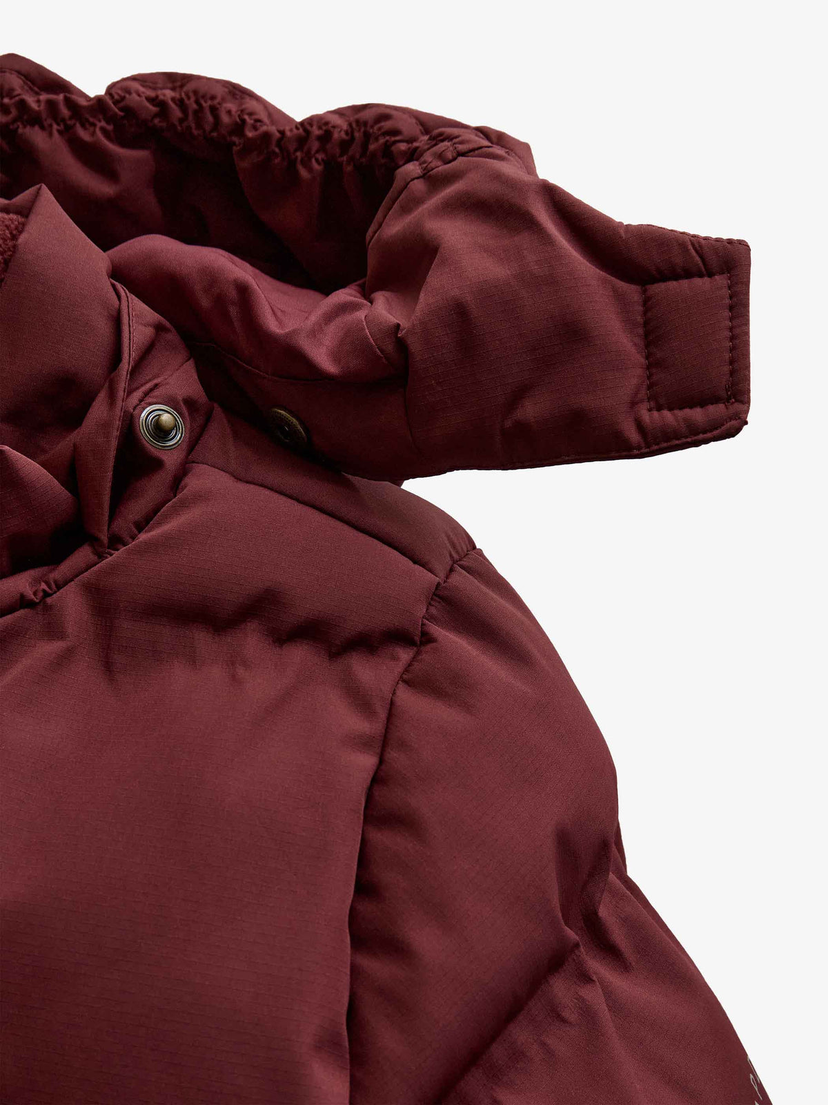 Winter Puffer Jacket with Drawstring - Kids - Bordeaux | 101415 Elenor