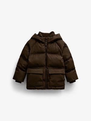 Winter Puffer Jacket - Kids - Dark Brown | 101417 Blake