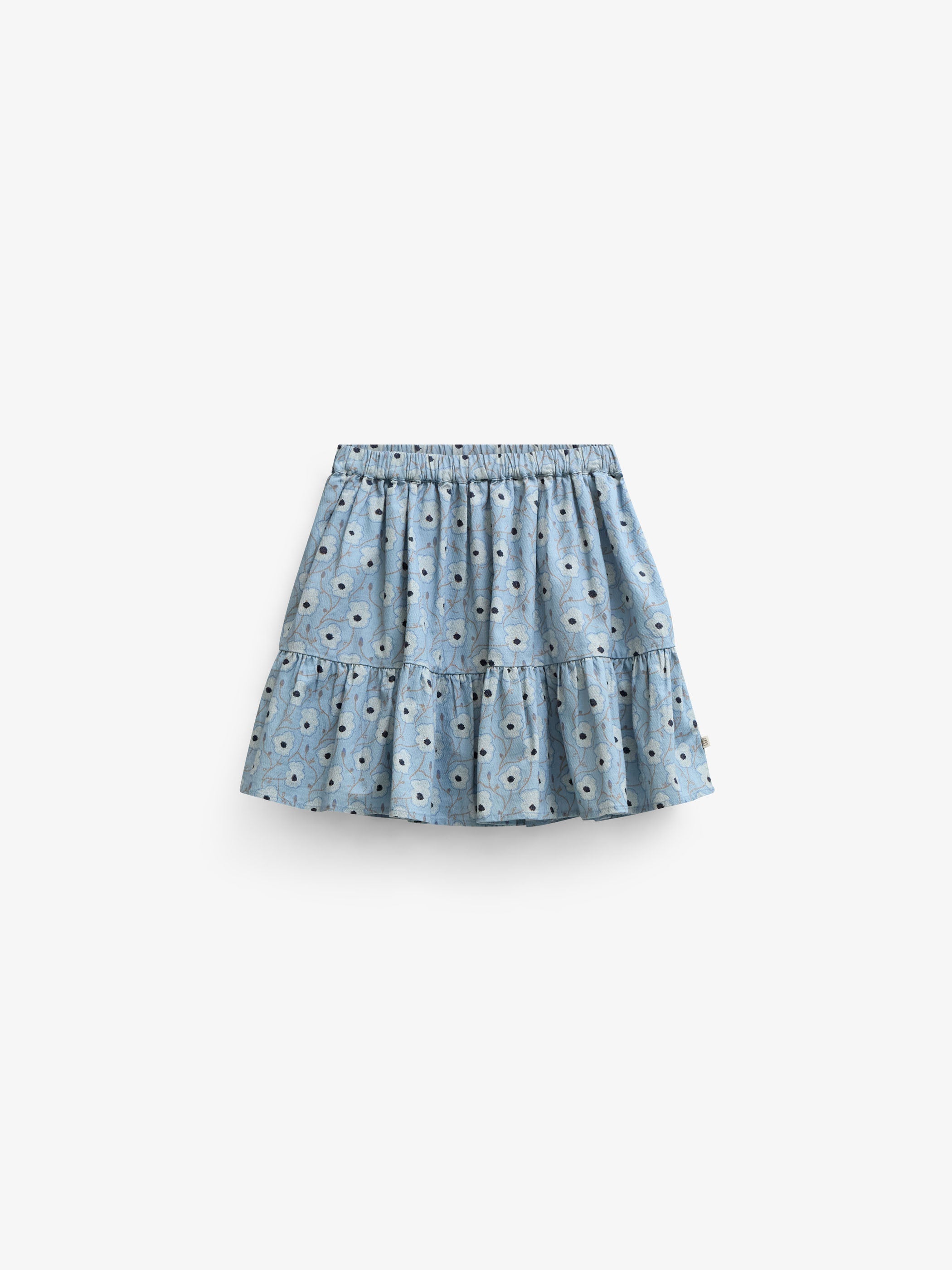 Floral Cotton Skirt - Kids - Blue/Brown | 101431 Nova