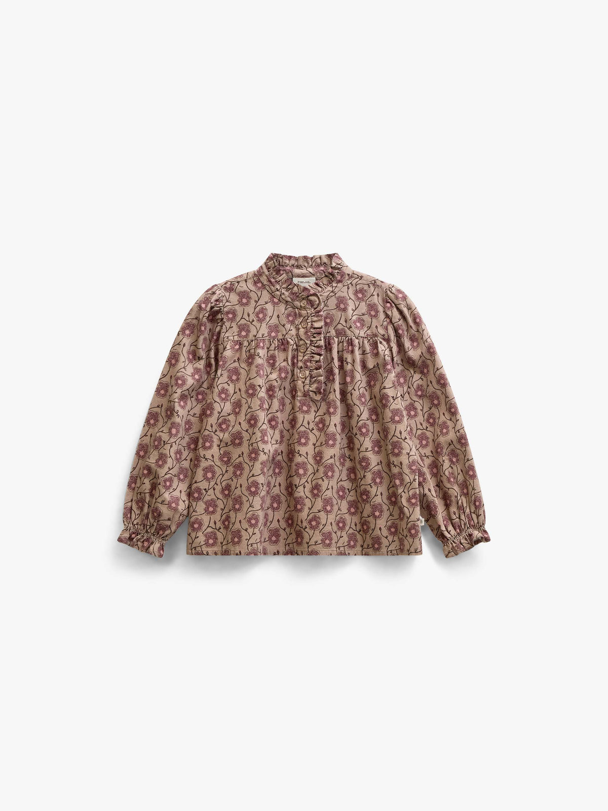 Floral Cotton Blouse - Kids - Rose/Bordeaux | 101433 Nova