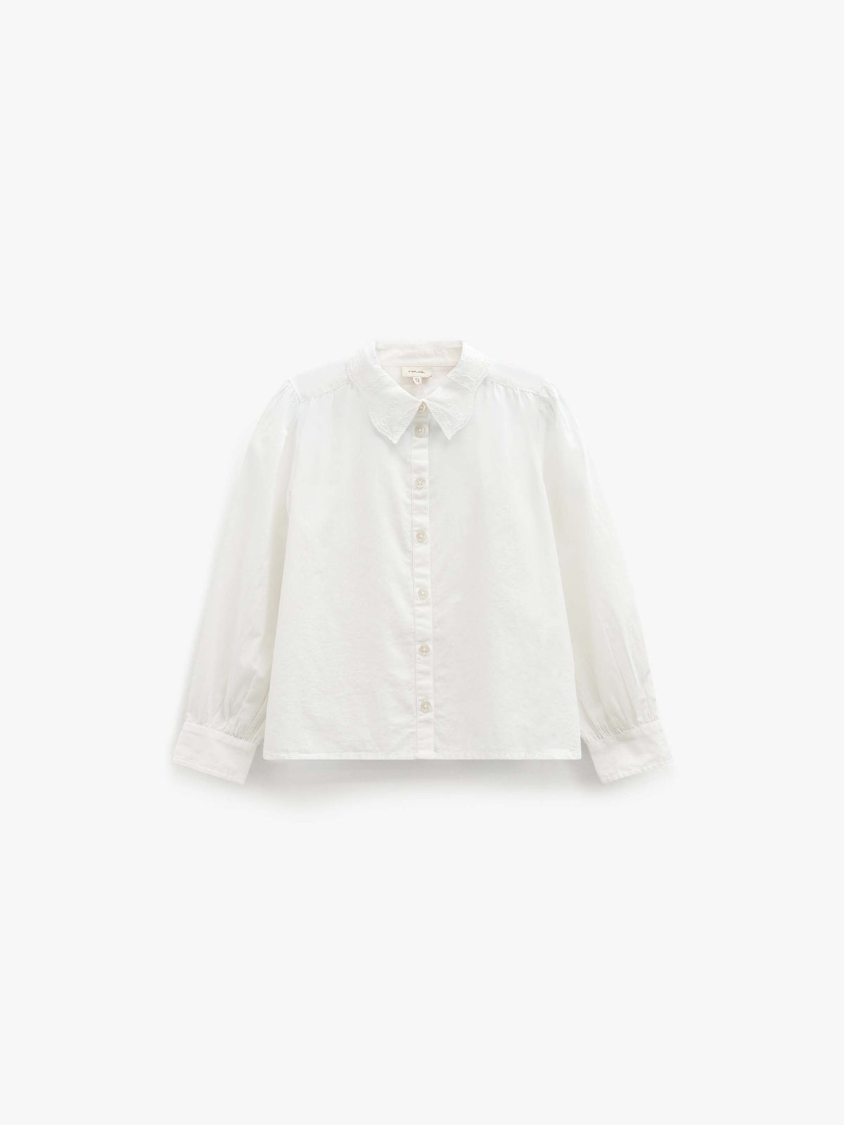 Cotton Shirt with Lace Collar - Tween - Offwhite | 101460 Holly
