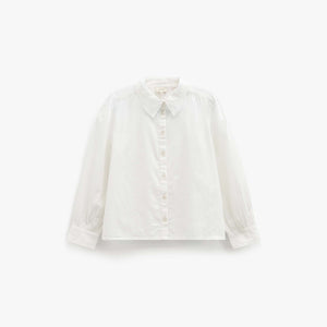 Cotton Shirt with Lace Collar - Kids - Offwhite | 101459 Holly