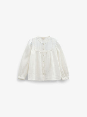 Double Gauze Cotton Blouse - Kids - Offwhite | 101461 Celina