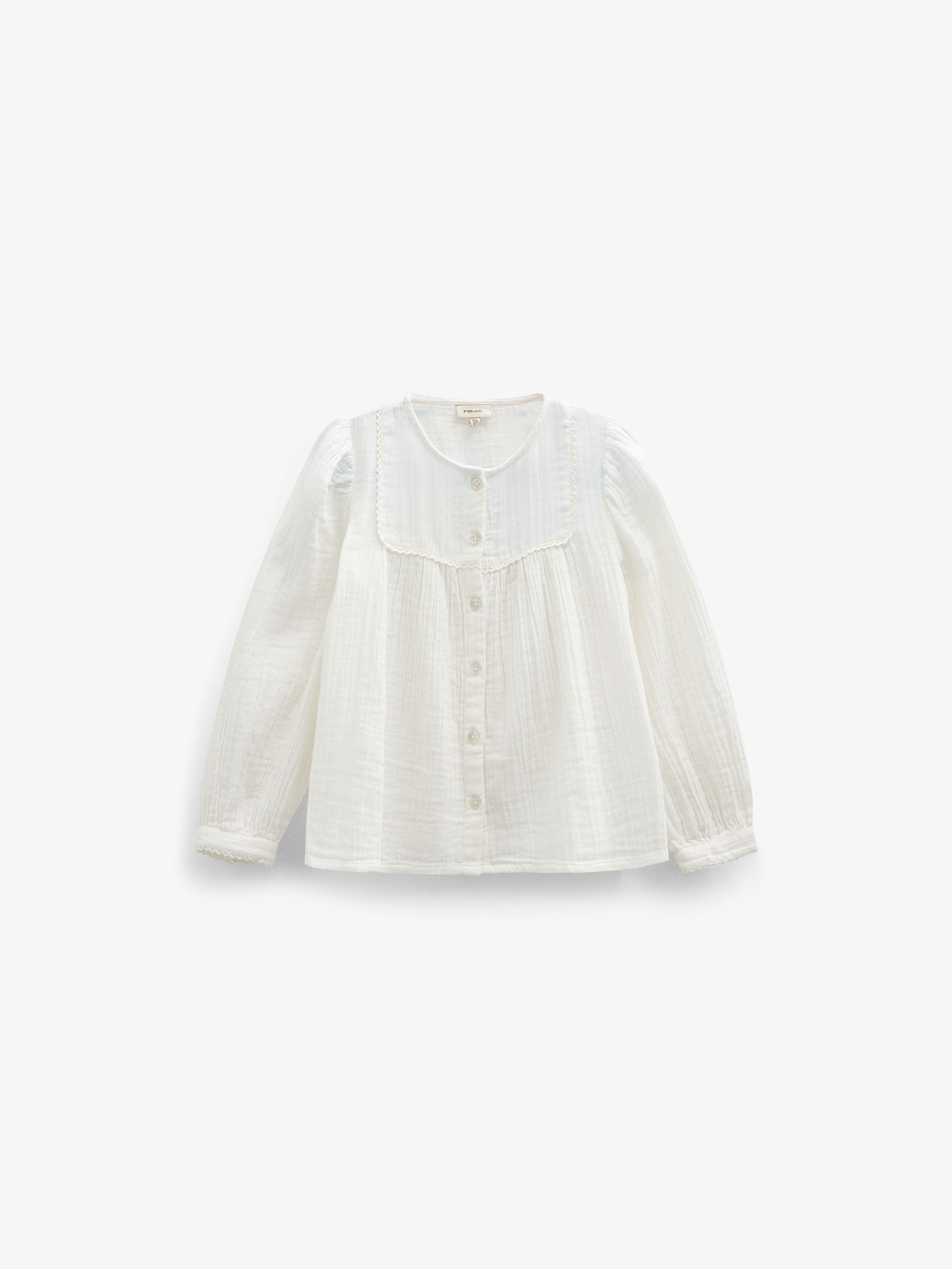 Double Gauze Cotton Blouse - Tween - Offwhite | 101462 Celina