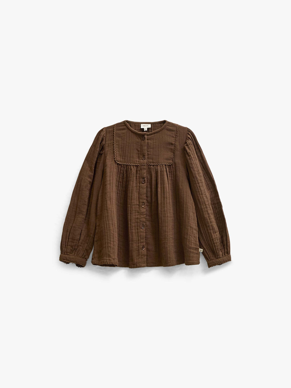 Double Gauze Cotton Blouse - Tween - Brown | 101464 Celina