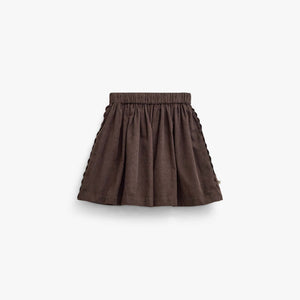 Ric Rac Corduroy Skirt - Kids - Dark Brown | 101477 Sille