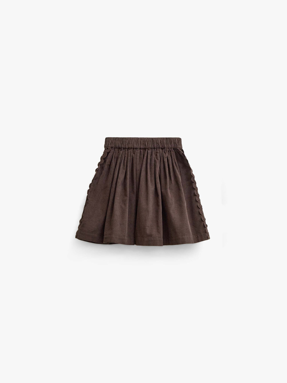 Ric Rac Corduroy Skirt - Tween - Dark Brown | 101478 Sille