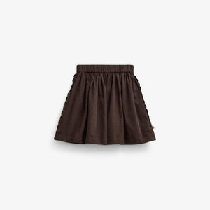 Ric Rac Corduroy Skirt - Tween - Dark Brown | 101478 Sille
