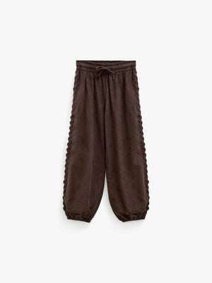 Ric Rac Corduroy Trousers - Kids - Dark Brown | 101481 Sille