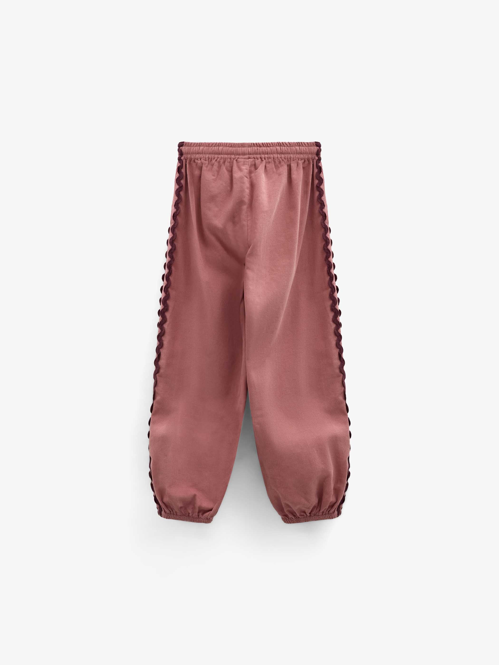 Ric Rac Corduroy Trousers - Tween - Dusty Rose | 101484 Sille