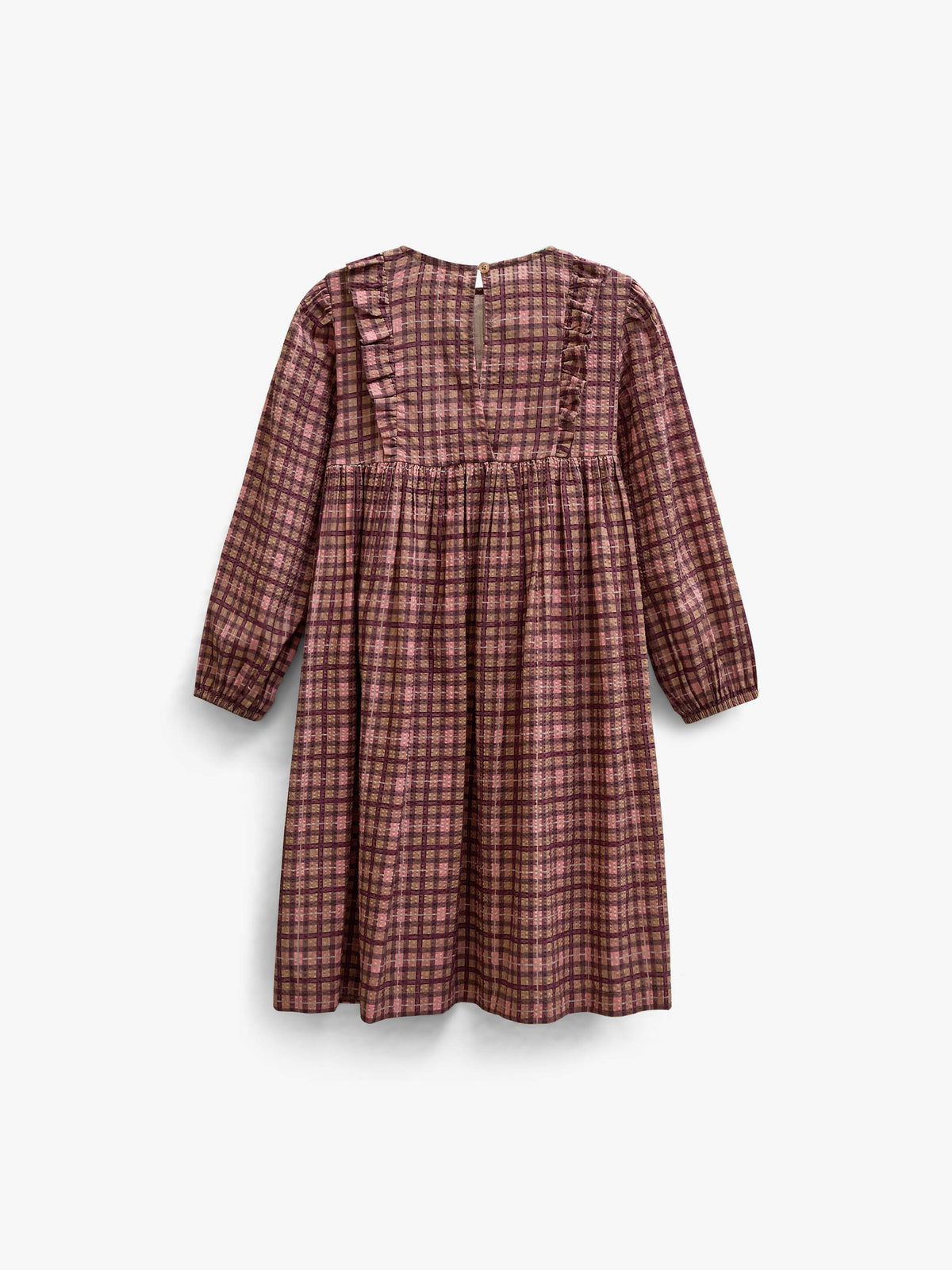 Checked Cotton Dress - Kids - Rose | 101485 Penny