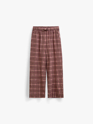 Checked Cotton Trousers - Kids - Rose | 101489 Penny