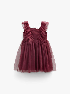 Tulle Dress - Kids - Bordeaux | 101507 Bianca