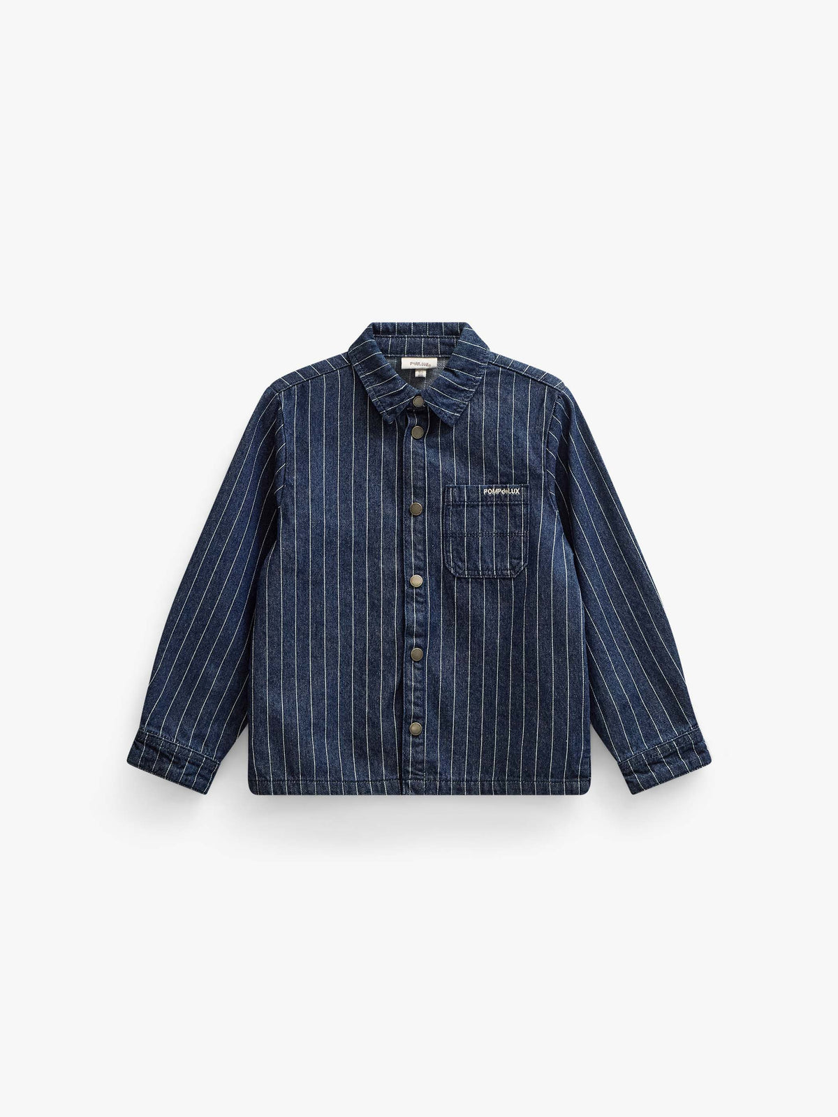 Pinstripe Denim Overshirt - Tween - Dark Blue | 101515 Austin