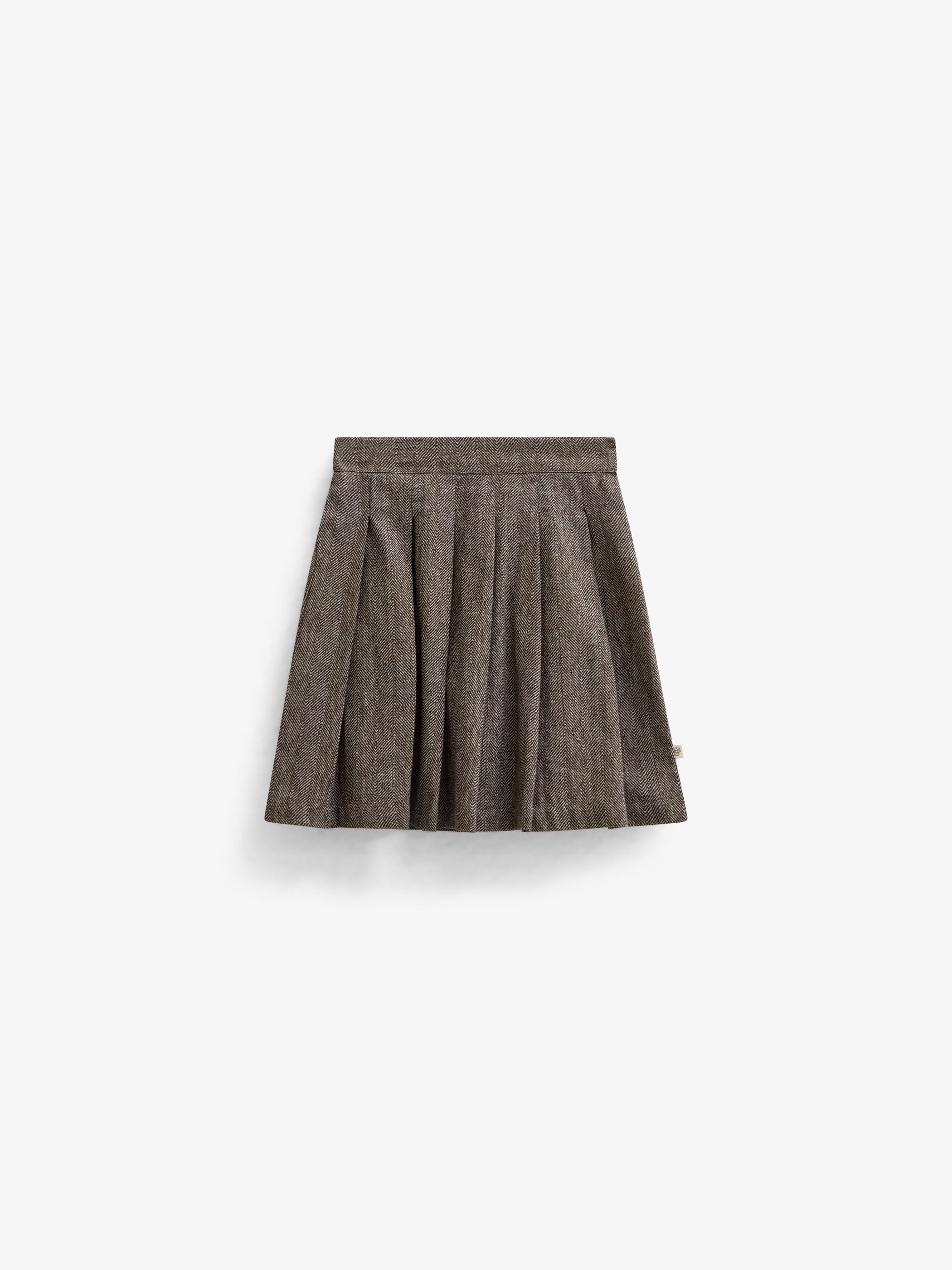 Cotton Herringbone Skirt - Tween - Dark Brown | 101521 Susse