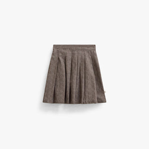 Cotton Herringbone Skirt - Kids - Dark Brown | 101520 Susse