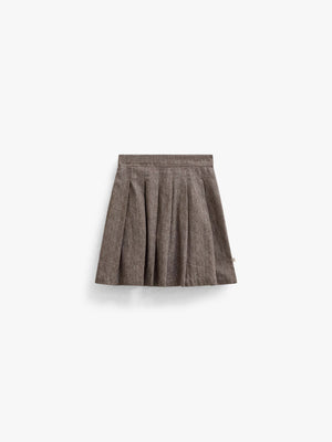 Cotton Herringbone Skirt - Tween - Dark Brown | 101521 Susse