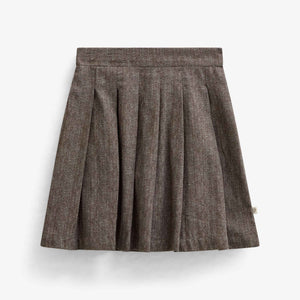 Cotton Herringbone Skirt - Tween - Dark Brown | 101521 Susse