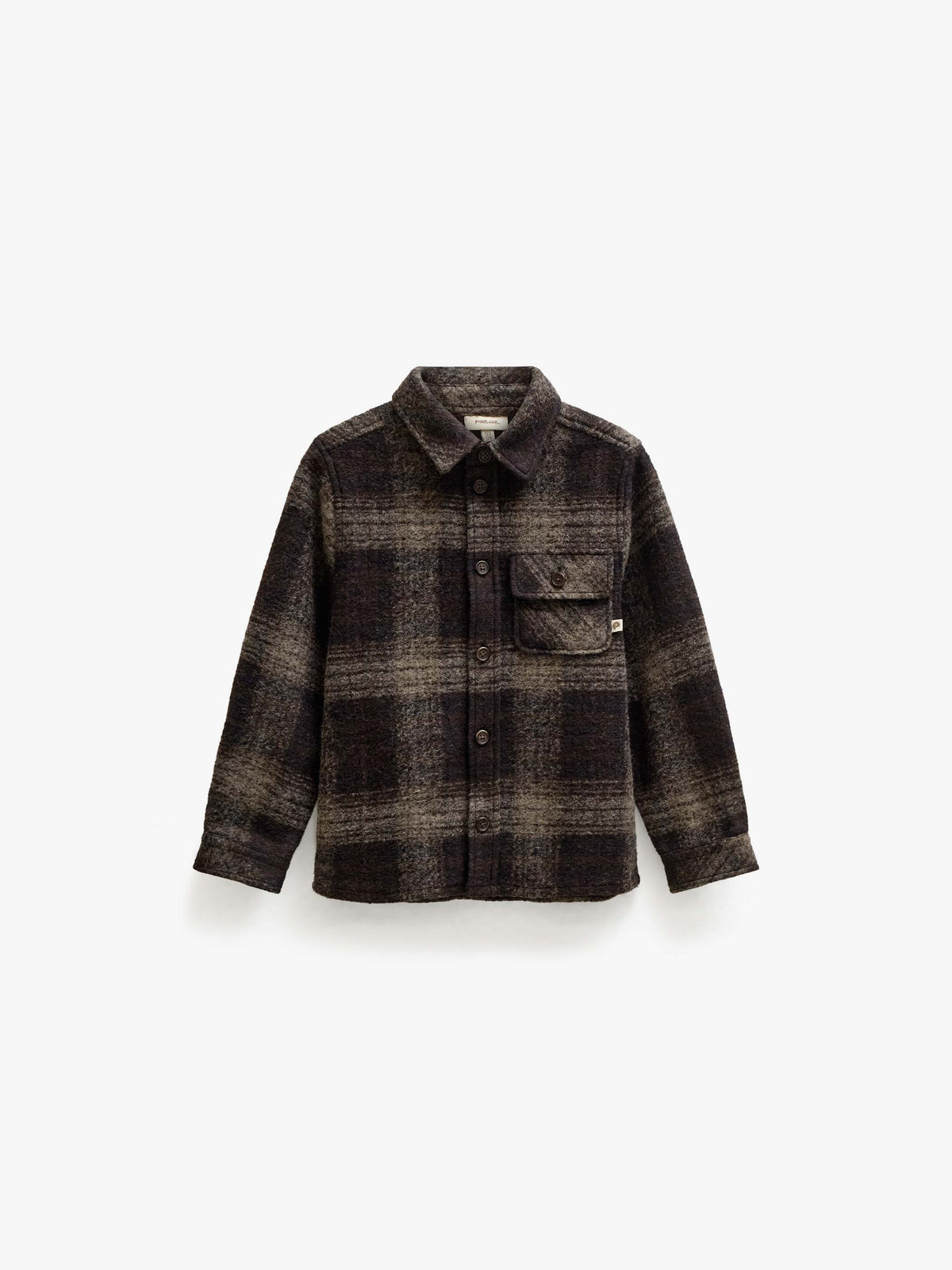 Plaid Wool-Blend Overshirt - Tween - Brown Check | 101526 Daxton