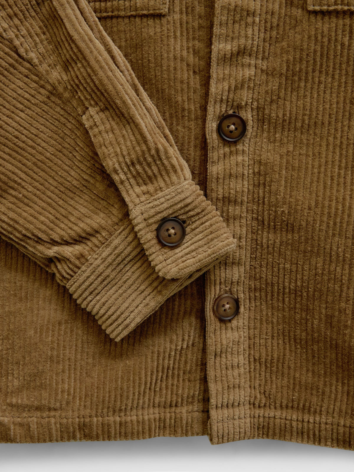 Corduroy Patch Pocket Overshirt - Tween - Khaki | 101540 Reed