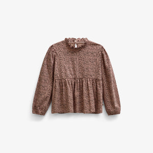 Printed Peplum Jersey Blouse - Tween - Rose/Bordeaux | 101544 Heidi