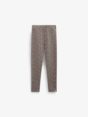 Printed Jersey Leggings - Kids - Blue/Brown | 101549 Heidi