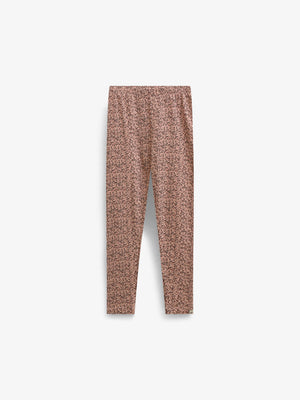 Printed Jersey Leggings - Kids - Rose/Bordeaux | 101551 Heidi