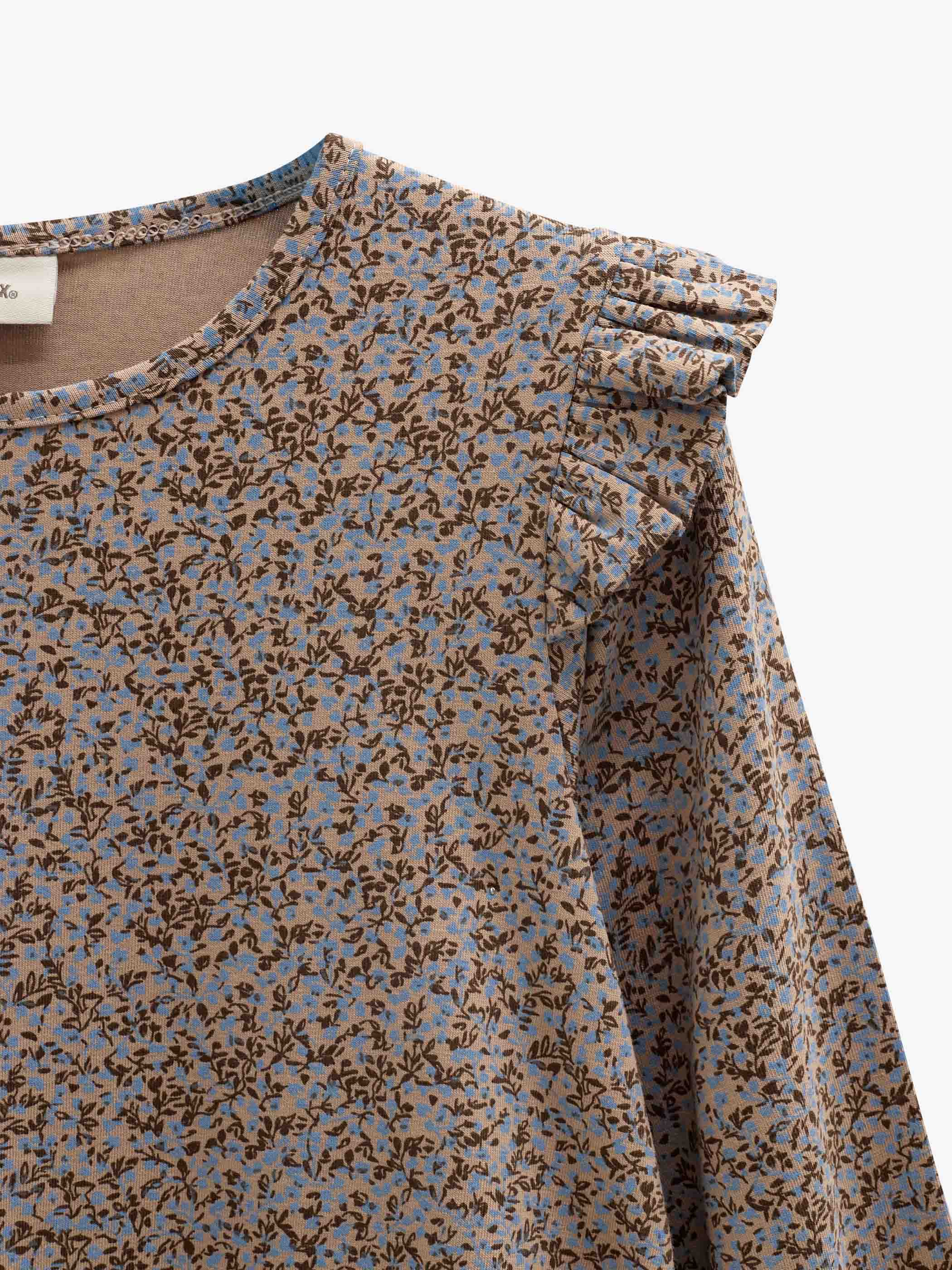 Printed Jersey Dress - Kids - Blue/Brown | 101553 Heidi