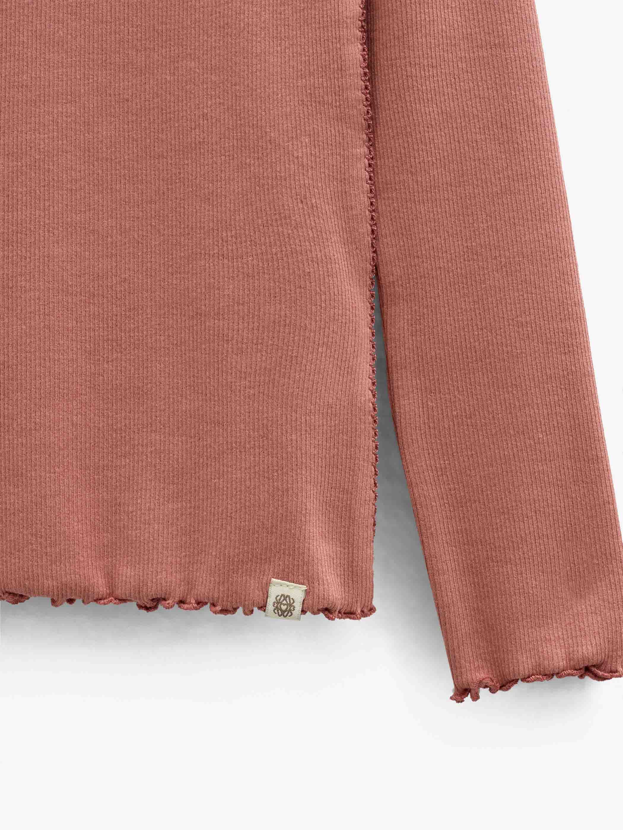 Ribbed Modal-Blend Long-Sleeve T-Shirt - Tween - Dusty Rose | 101560 Lottie