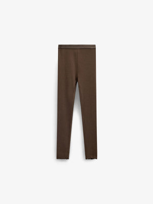 Ribbed Modal-Blend Leggings - Kids - Brown | 101565 Lottie