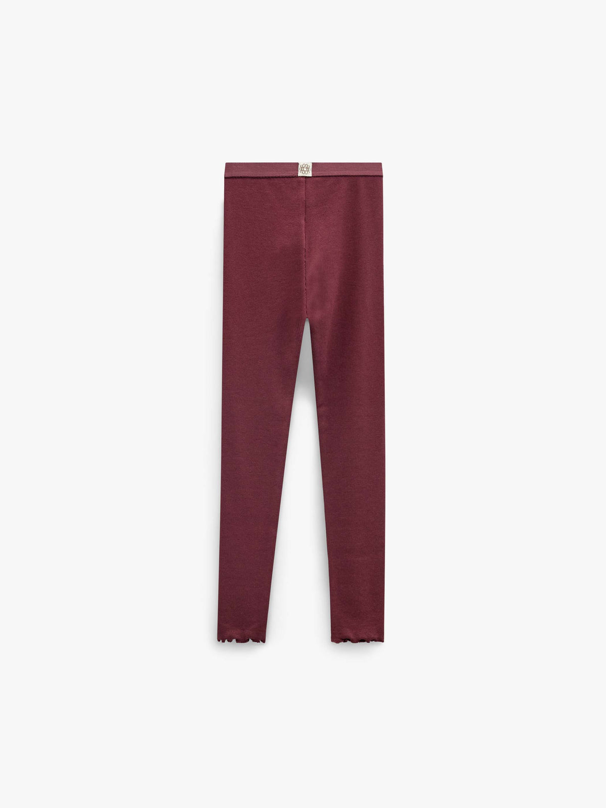 Ribbed Modal-Blend Leggings - Tween - Bordeaux | 101570 Lottie